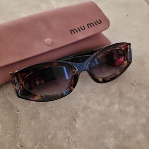 Miu Miu Tortoiseshell Cat-Eye Sunglasses